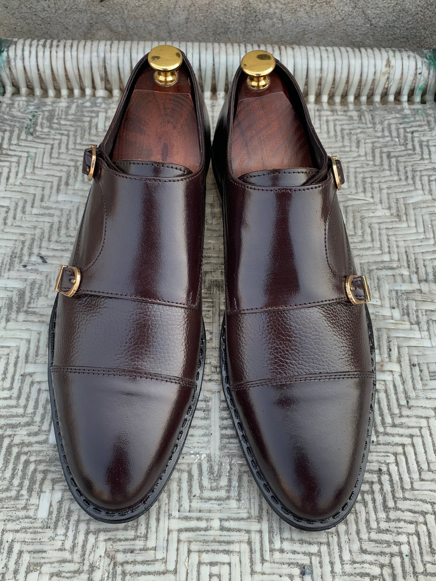 Brown Double Monk Oxfords