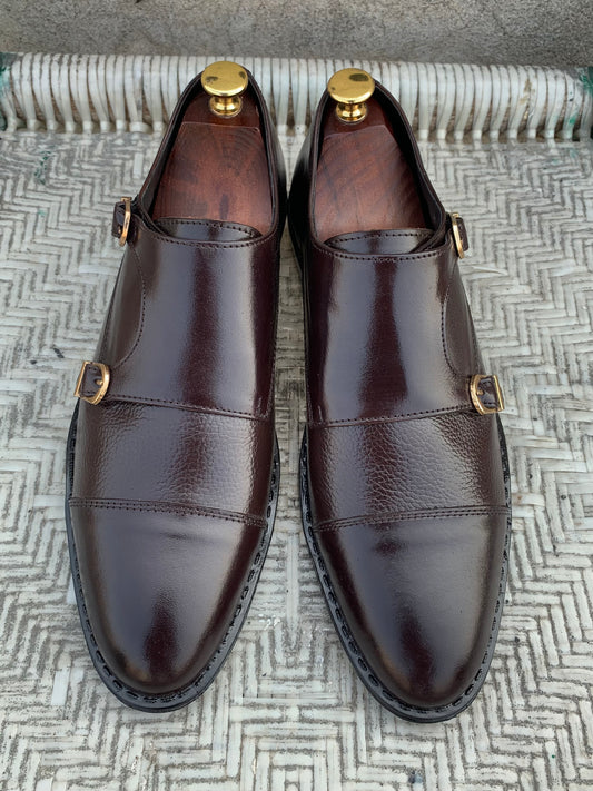 Brown Double Monk Oxfords