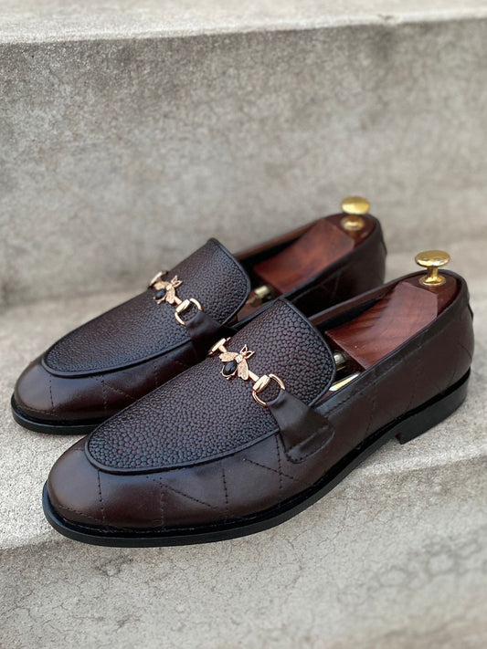 SKU - 248 Brown Cow Leather Loafers